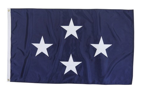 United States Navy Officer Flag 4 Star Flag