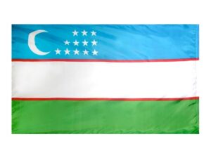 Uzbekistan Flag, Nylon All Styles