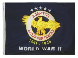 WWII Commemorative Flag, 3′ X 4′