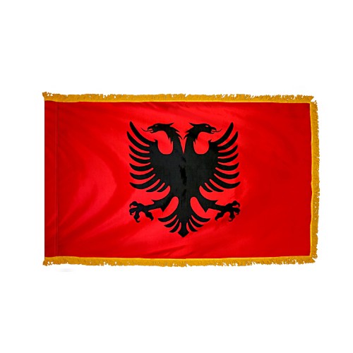 Albania Flag Fringed