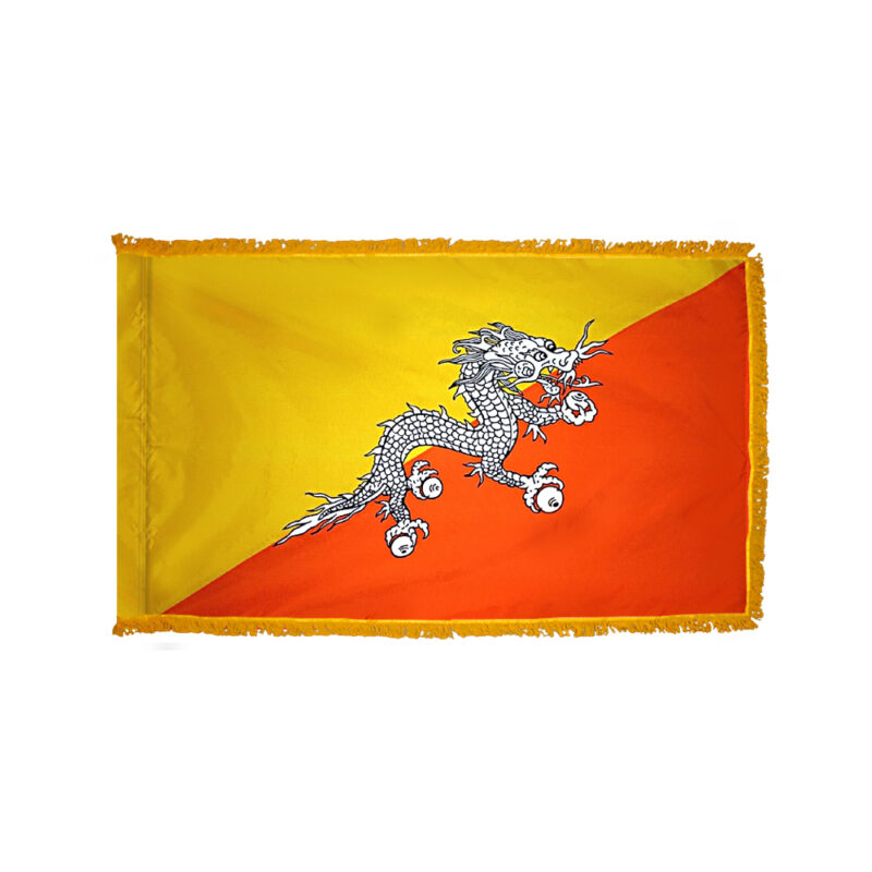 Bhutan Flag Fringed