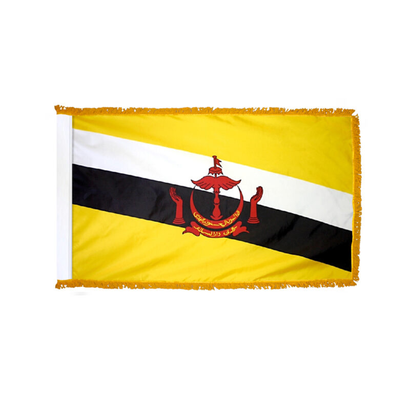 Brunei Flag Fringed