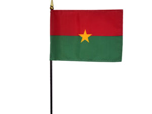 Burkina Faso Miniature Desk Flag, 4″ X 6″