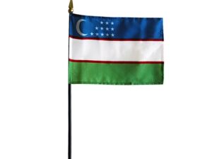 Uzbekistan Desk Flag, 4″ X 6″
