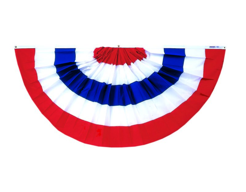 Pleated Patriotic Full Fan Stripes