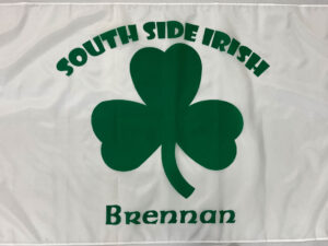 South Side Irish Flag, With Family Name 3′ X 5′