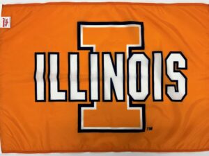 Illinois University Flag, Nylon 2′ X 3′