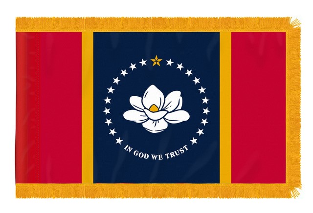 State of Mississippi Flag Fringed