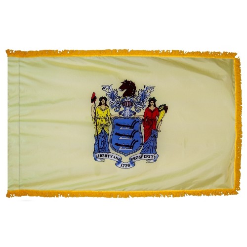 State of New Jersey Flag Fringed