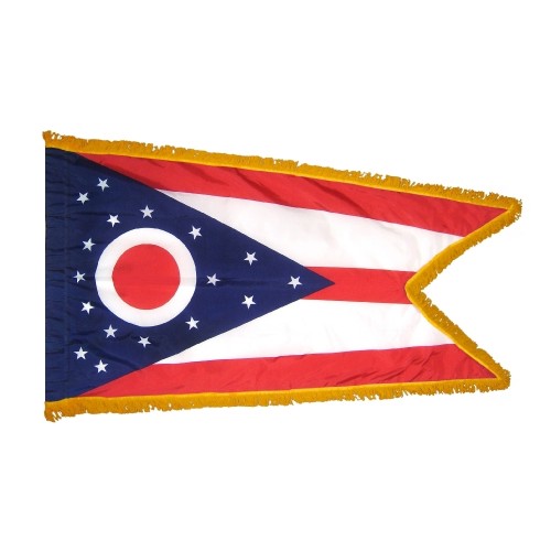 State of Ohio Flag Fringed