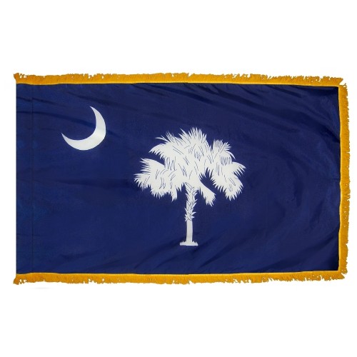 State of South Carolina Flag Fringed
