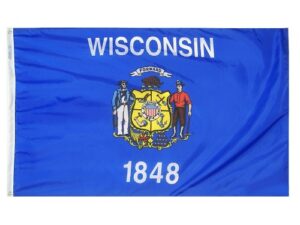 State of Wisconsin Flag, Nylon All Styles