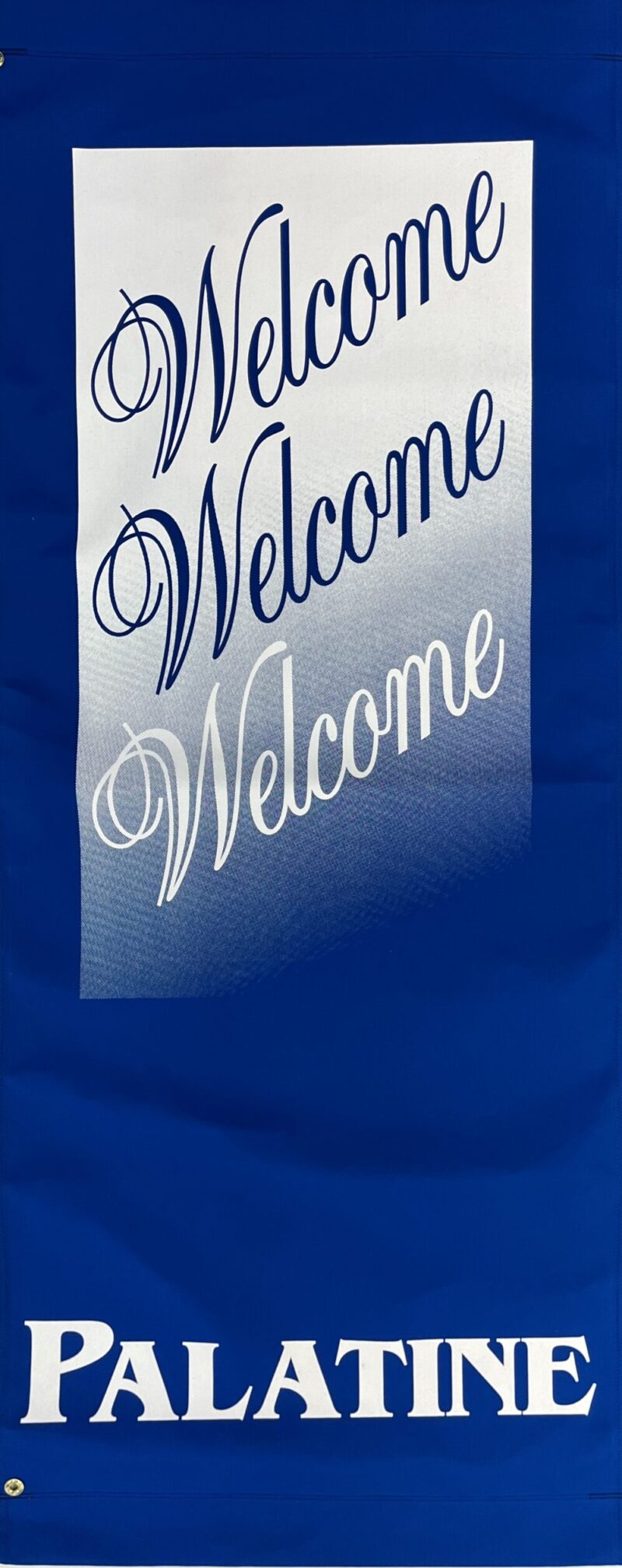 Custom Sunbrella Street Banner Welcome