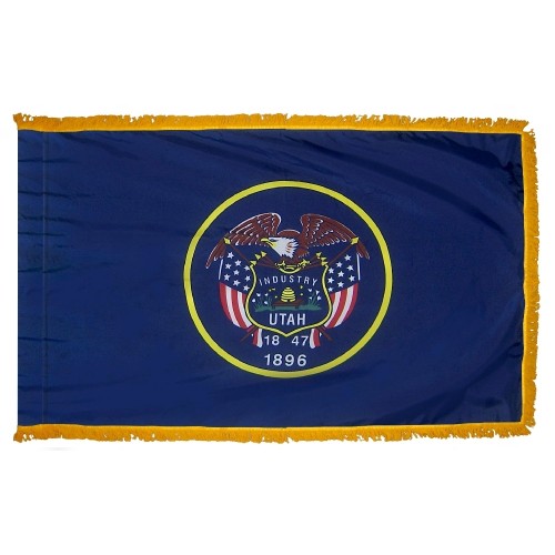 State of Utah flag Fringed