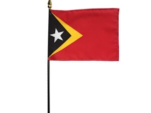 East Timor Desk Flag, 4″ X 6″