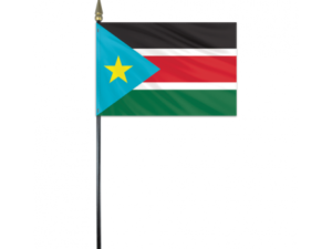 South Sudan Miniature Desk Flag, 4″ X 6″