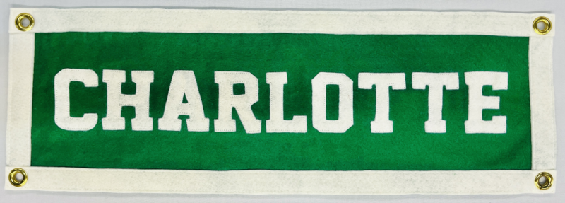 Charlotte Home Town Felt Banner