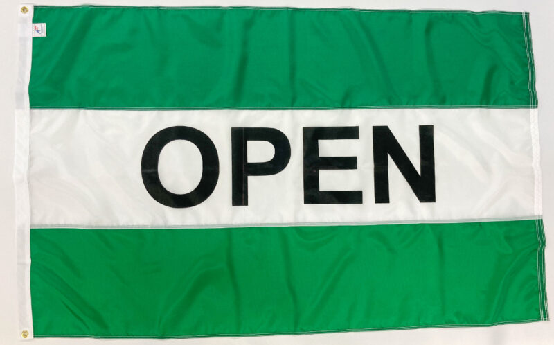 Open Message Flag Green White Green