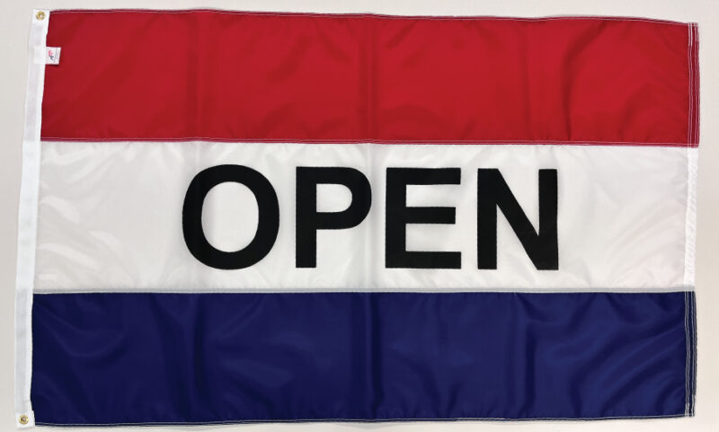 Open Message Flag Red White Blue