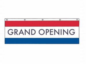 Grand Opening Flag, Nylon 3′ X 10′