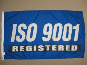 ISO 9001 Flag, Nylon 3′ X 5′