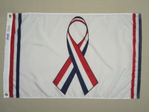 Red White Blue Ribbon Flag, Nylon All Sizes
