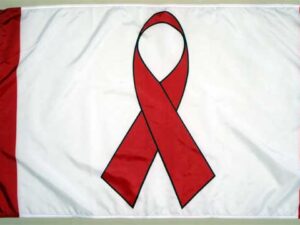 Red Ribbon Flag, Nylon All Sizes