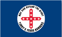 Terry’s Texas Rangers White 1861, Nylon 3′ X 5′