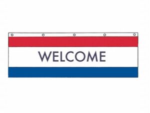 Welcome Flag, Nylon 3′ X 10′