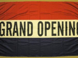 Grand Opening Message Flag, 3′ X 5′