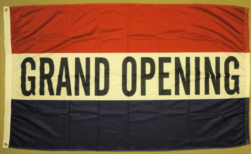 Grand Opening Message Flag