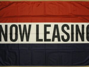 Now Leasing Message Flag, 3′ X 5′