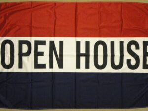Open House Message Flag, 3′ X 5′