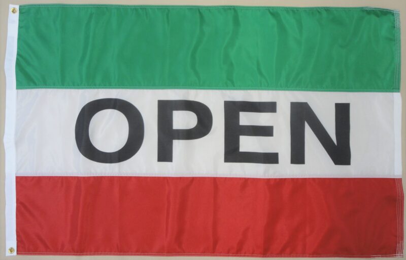 Open Message Flag Green White Red
