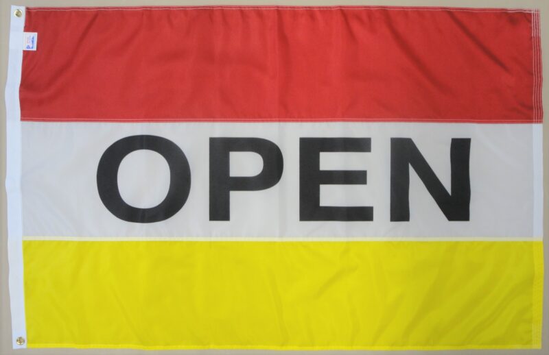 Open Message Flag Red White Yellow