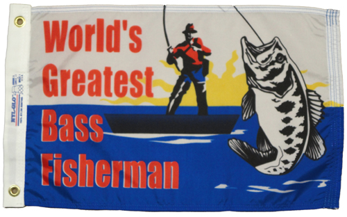 Worlds Greatest Bass Fisherman Flag