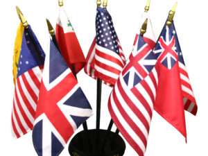 Flags of Our Country Desk Flag Set, 4″ X 6″