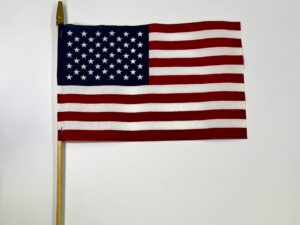 United States No-Fray Stick Flag, All Sizes